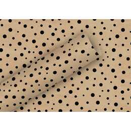 BRAUN + COMPANY Papier cadeau Dots (Brun, Noir, Pointé)