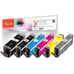 PEACH 570/571L (Gelb, Grau, Schwarz, Magenta, Cyan, Photo Schwarz, Multipack)