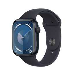 APPLE Watch Series 9 GPS (45 mm, Aluminium, Mitternacht, S/M)