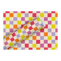 BRAUN + COMPANY Geschenkpapier Check Up Candy (Kariert, Gemustert)
