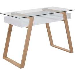 SALESFEVER Schreibtisch (110 cm x 55 cm x 75 cm, Weiss)