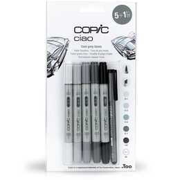 COPIC Marqueur de graphique Ciao Set Cool Grey Tones (Gris, 6 pièce)
