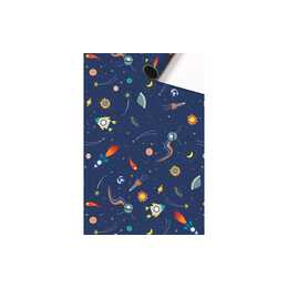 STEWO Geschenkpapier Cornelius (Dunkelblau, Blau, Weltall)