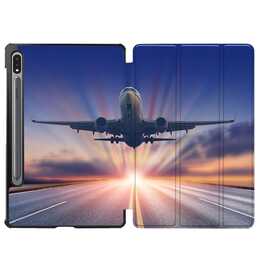 EG Hülle für Samsung Galaxy Tab S8 11" (2022) - Blau - Flugzeug