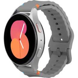 JUST IN CASE ActiveFlex Armband (Samsung Galaxy Galaxy Watch 20 mm, Grau)