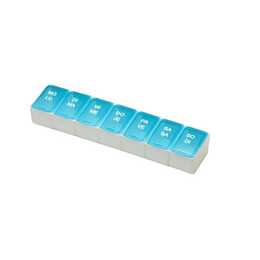 Medikamentendosierer (1 Fach/7 Tage, Blau, Weiss)