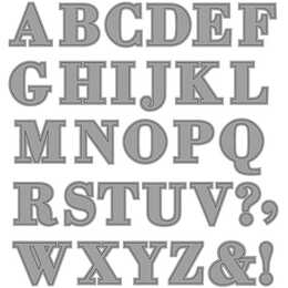 CREATIV COMPANY Alphabet Coupe meurt (Texte et lettres)