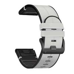 EG Armband (Garmin fenix 5X fenix 6X, Weiss)