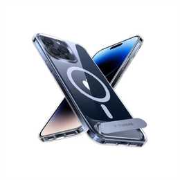 TORRAS Backcover MagSafe UPRO Pstand Schutzhülle (iPhone 15 Pro Max, Transparente)