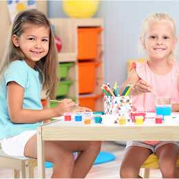 REER Kindertisch- & Stuhlset PlayTime (Braun, Weiss)