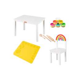 ROBA Kindertisch- & Stuhlset Play-Doh (Gelb, Weiss)