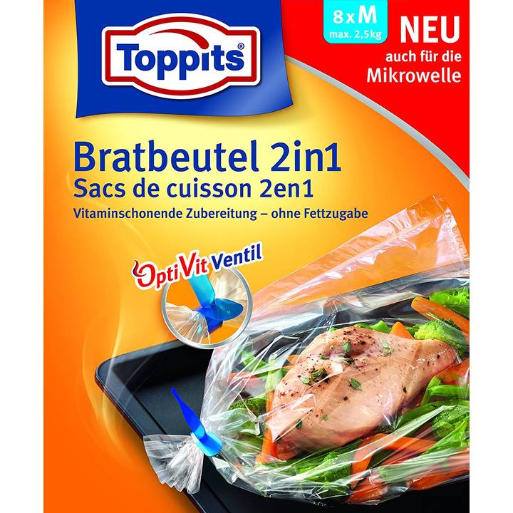 TOPPITS Bratbeutel 2 in 1 (8 Stück)