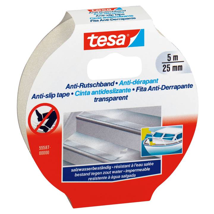 TESA Anti-Rutschband 5 m x 25 mm Transparent