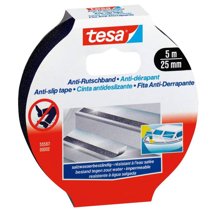 TESA Anti-Rutschband 5 m x 50 mm Schwarz
