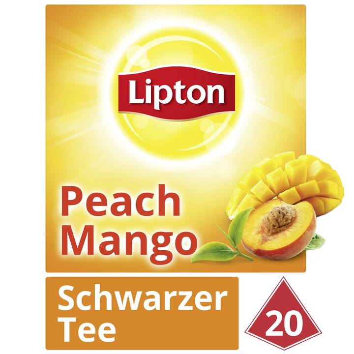 LIPTON Peach Mango Teebeutel Schwarztee (20 Stück)
