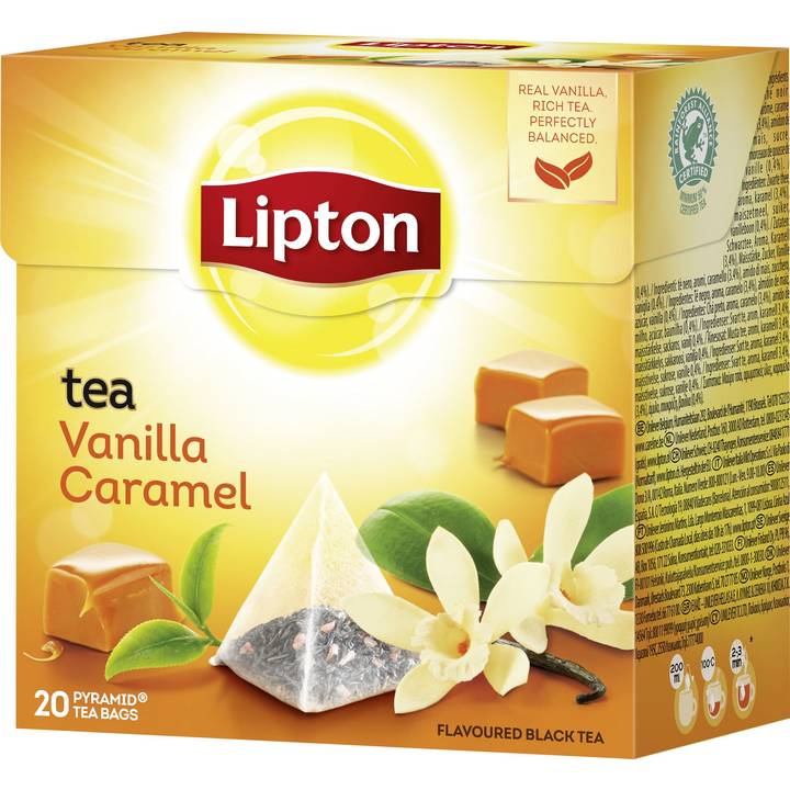 LIPTON Vanilla Caramel Teebeutel Schwarztee (20 Stück)