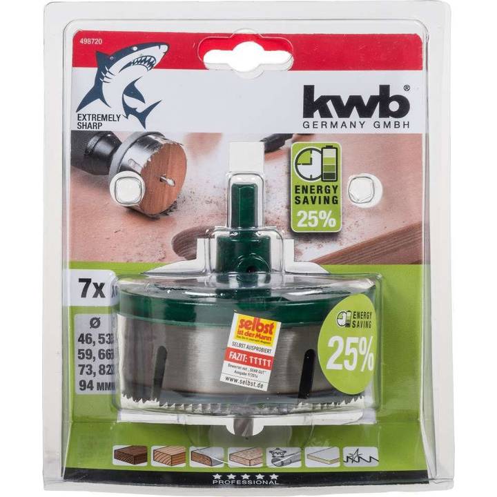 KWB kit scie cloche 46-94 mm 7 pièces