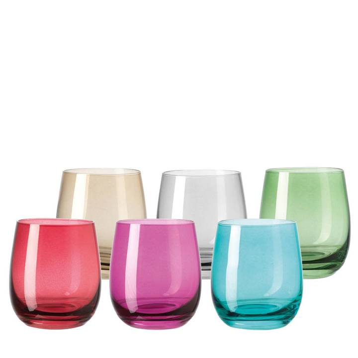 LEONARDO set de verre à boire Sora, 360 ml couleurs assorties, 6 pièces