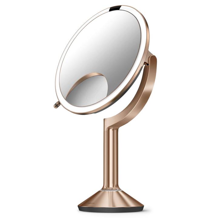 SIMPLEHUMAN Specchio cosmetico con Sensor Trio Rosé