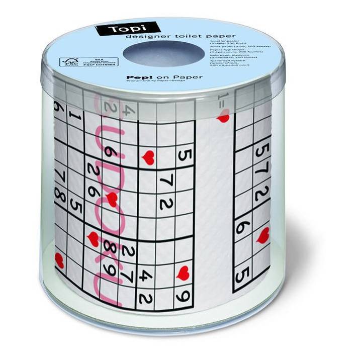PAPIER + DESIGN Papier hygiénique Sudoku