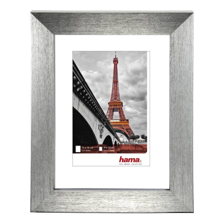 HAMA Kunststoffrahmen "Paris", Silber, 15 x 20 cm