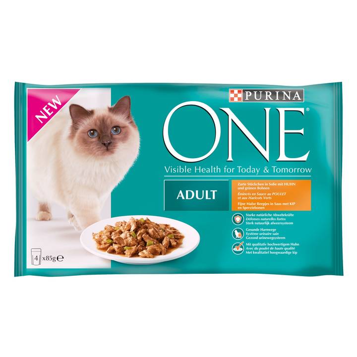 PURINA ONE Adulte, poulet, 4 x 85 g