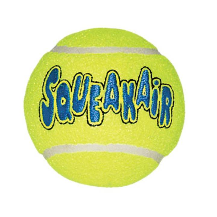 KONG Air Squeaker Giocattolo per cani con palla da tennis, 10 cm