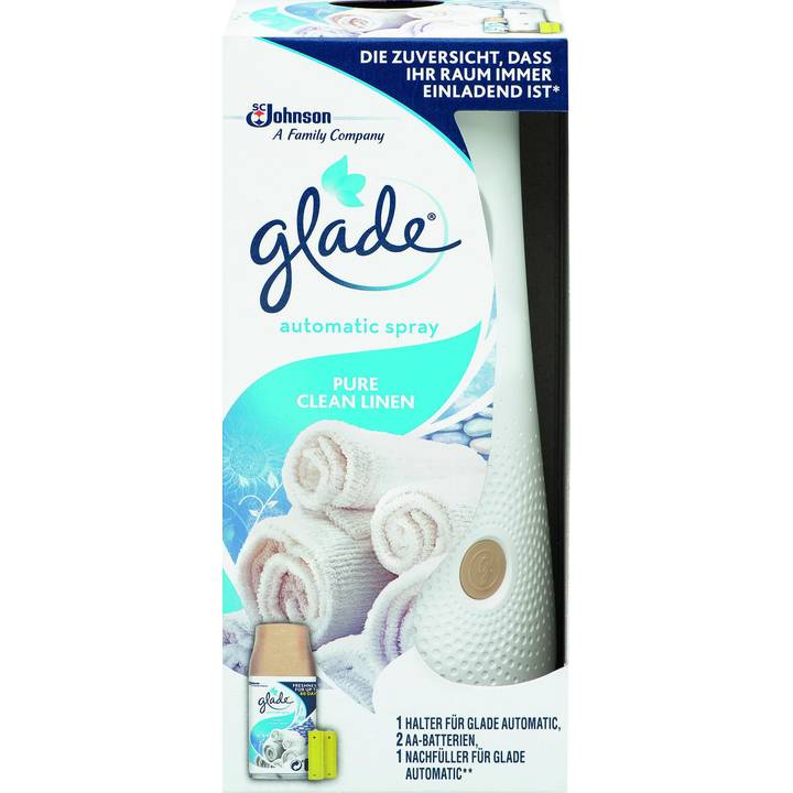 GLADE Automatic Spray Pure Clean Linen Deodorante per l'ambiente (269 ml, Fresco)