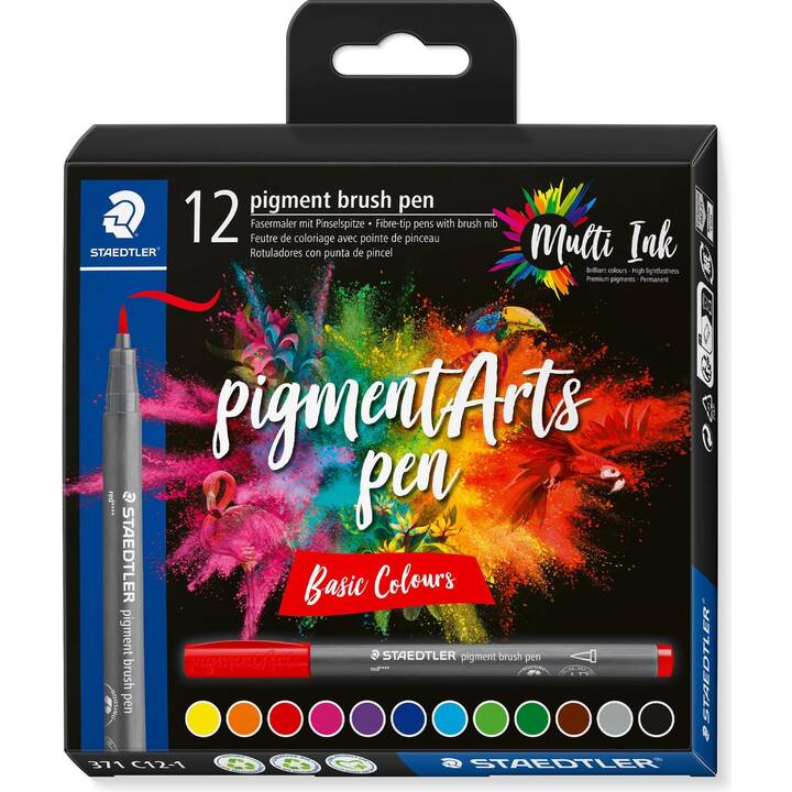 STAEDTLER Pigment Arts Pennarello (Multicolore, 12 pezzo)