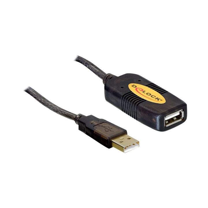 DELOCK USB-Kabel (USB 2.0 Typ-A, USB 2.0 Typ-A, 10 m)