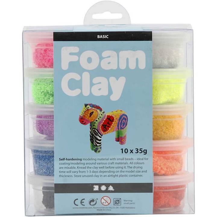 CREATIV COMPANY Pasta per modellare Foam Clay (350 g, Multicolore)
