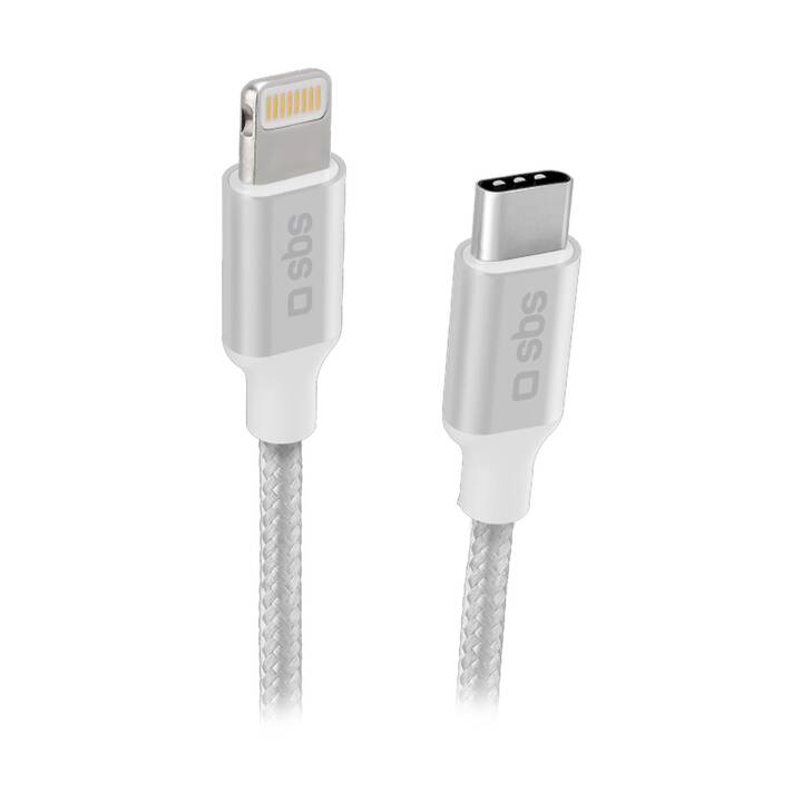 SBS Câble (Lightning, USB de type C, 1 m)
