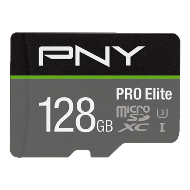 PNY TECHNOLOGIES Micro SDXC UHS-I PRO Elite (Class 10, 128 Go, 100 Mo/s)