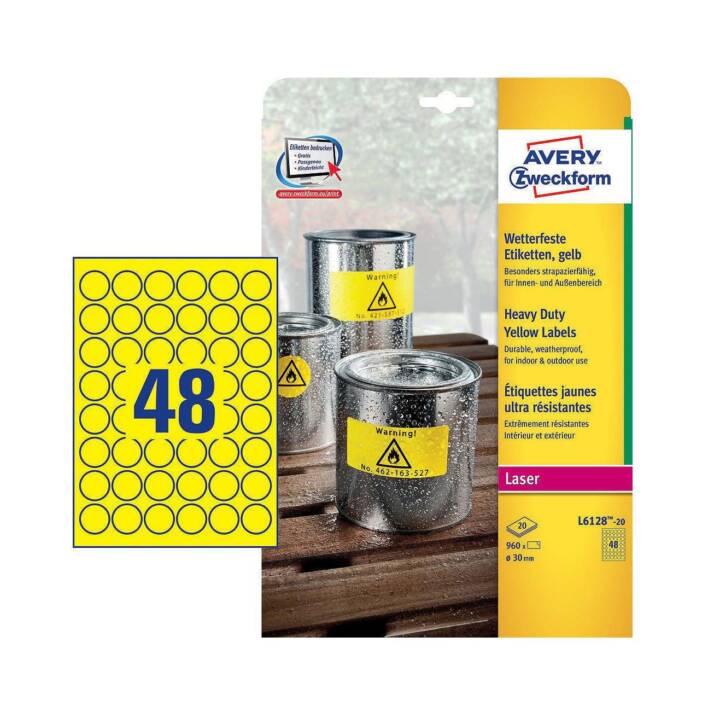 AVERY ZWECKFORM L6128-20 Farbiges Papier (20 Blatt, A4)