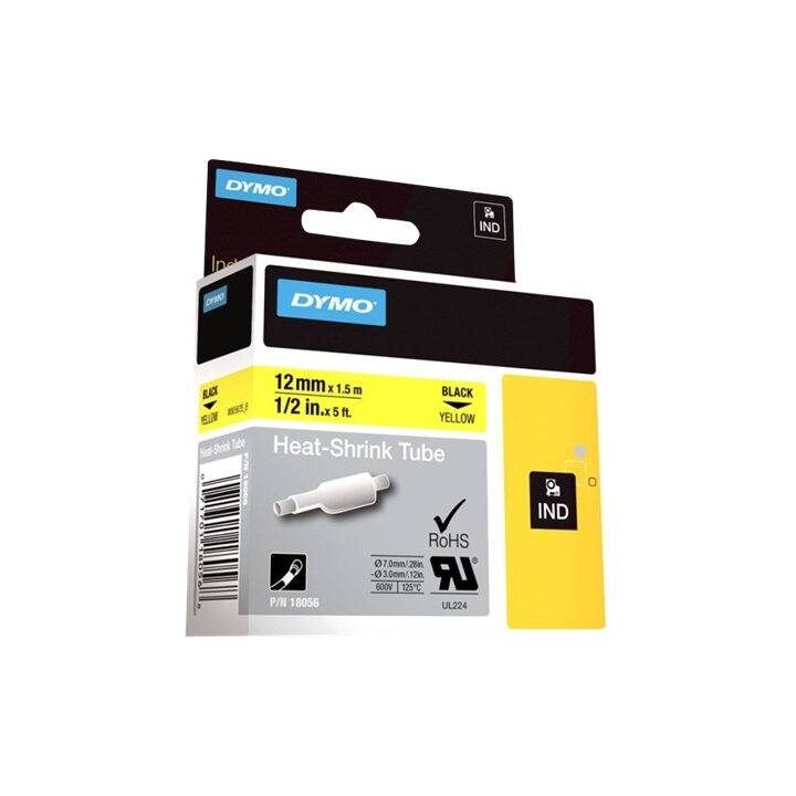 DYMO Rhino IND Gaine thermorétractable (Jaune, 12 mm)