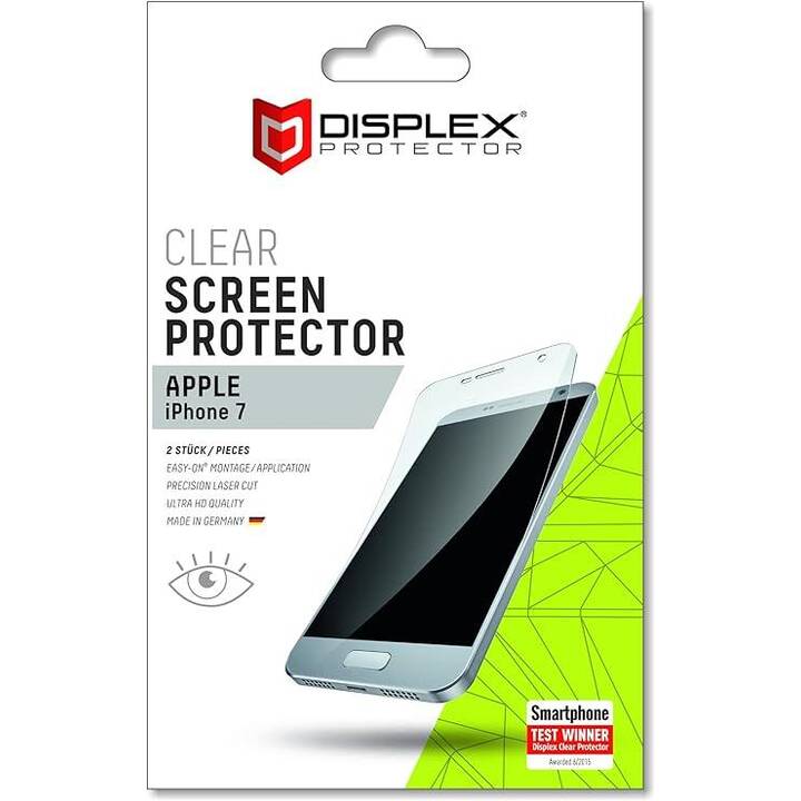 DISPLEX Film de protection d'écran (iPhone 7, 2 pièce)