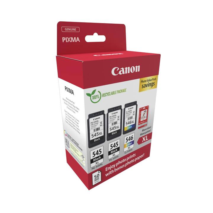 CANON PG-545XLx2/CL-546X Photo Value Pack (Giallo, Nero, Magenta, Cyan, Multipack)