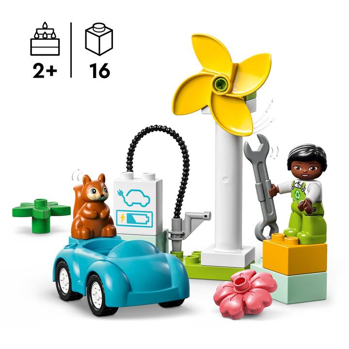 LEGO DUPLO L’Éolienne et la Voiture Électrique (10985)