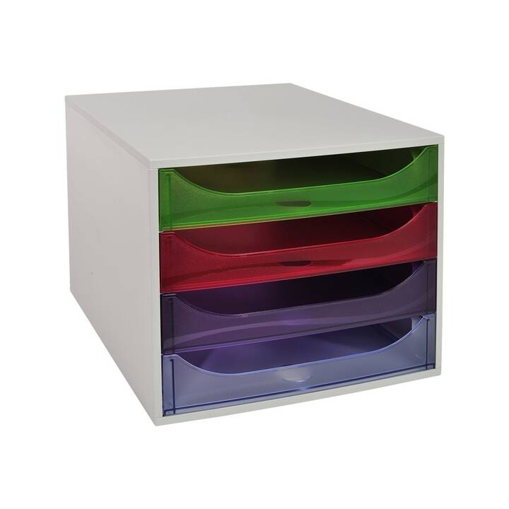 EXACOMPTA Boite à tiroirs de bureau (5.5 cm, Multicolore)
