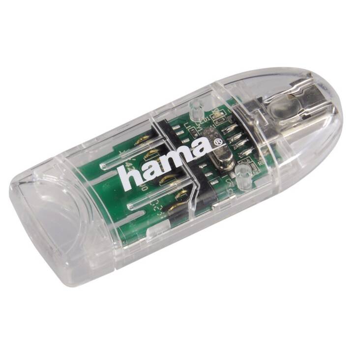 Lecteur de carte HAMA USB 2.0 "8in1", SD/microSD, transparent
