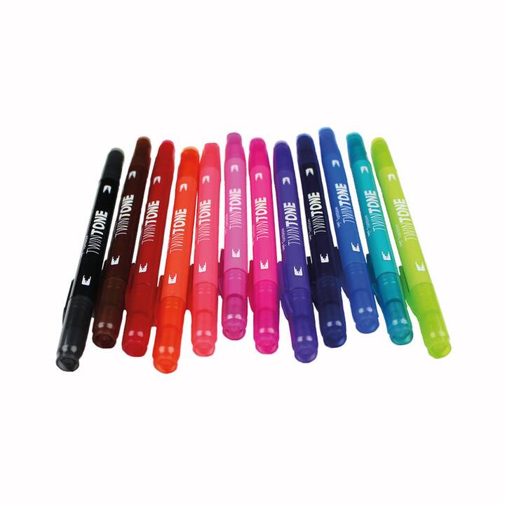 TOMBOW TwinTone Crayon feutre (Multicolore, 12 pièce)