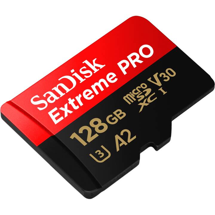 SANDISK MicroSDXC Extreme PRO 128 Go (Class 10, A2, Video Class 30, 200 Mo/s)