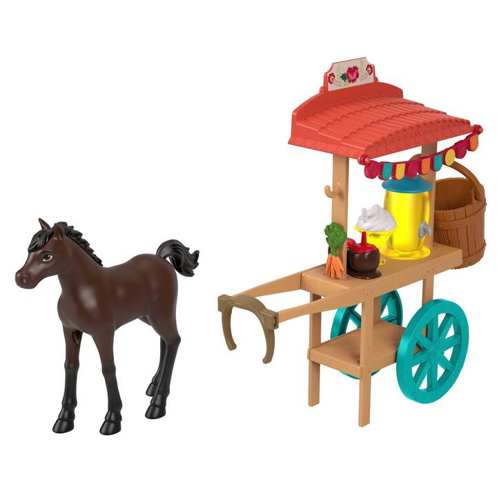 MATTEL Cavallo Spirit Untamed Miradero Festivalstand mit Snacks & Pony (Multicolore)