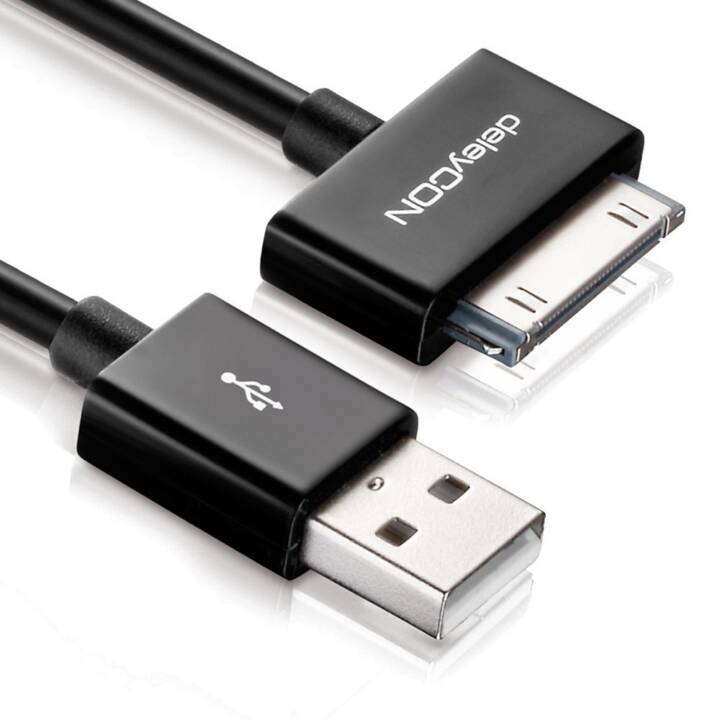 DELEYCON Câble USB (30 Pin, USB 2.0 de type A, 0.5 m)
