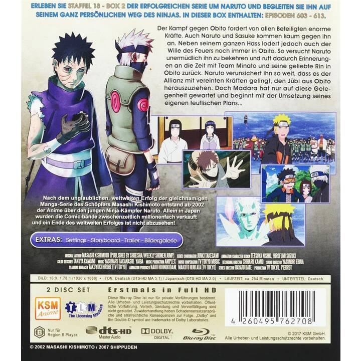 Naruto Shippuden Box 2 Saison 18 (Uncut, DE, JA)