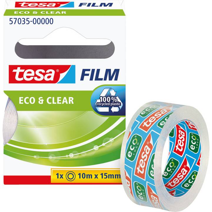 TESA Ruban adhésif de bureau Eco & Clear (15 mm x 10 m, 1.0 pièce)