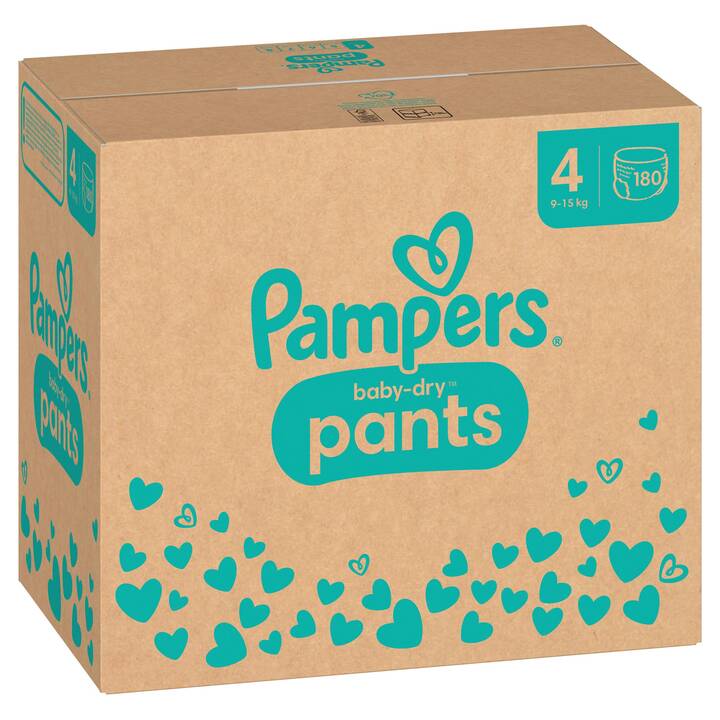 PAMPERS Baby-Dry Pants 4 (180 pièce)