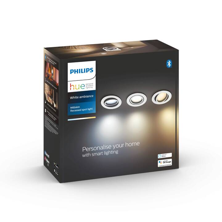 PHILIPS HUE Spot incassato White Ambiance Milliskin 3x (5 W)