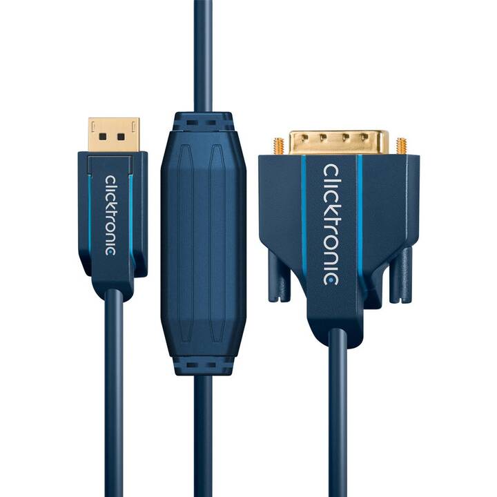 CLICKTRONIC Verbindungskabel (DisplayPort, 24+1-polig, DVI, 2 m)