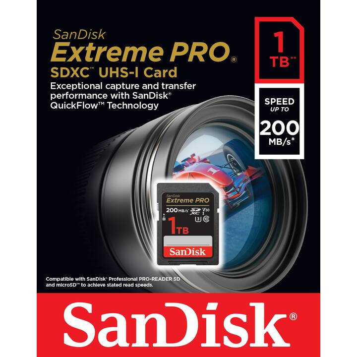 SANDISK SDXC Extreme PRO (Class 10, 1000 GB, 200 MB/s)